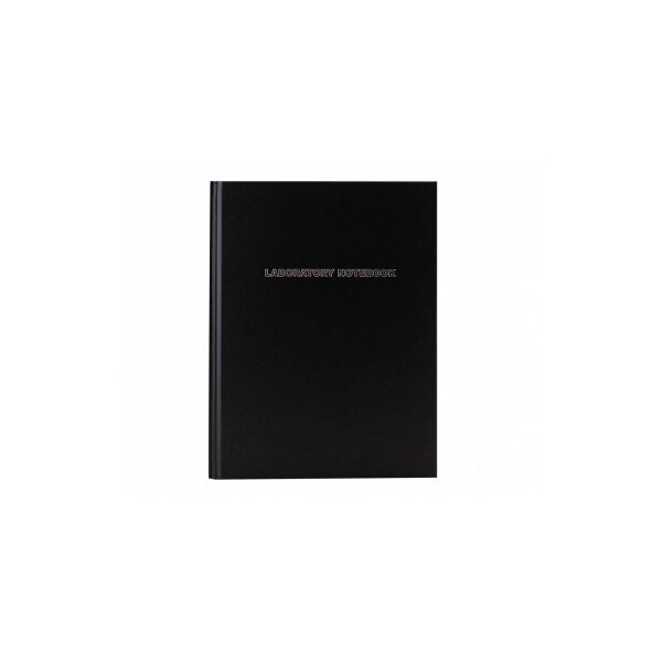 Laboratory Notebook, Lined, Black, 100 pg